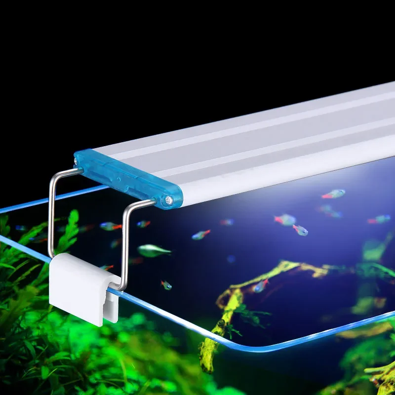 Aquarium Marine Lights - 18-75 センチメートルスーパースリム LED 水族館照明水生植物ライト拡張可能な防水クリップオンランプ水槽 90-260V