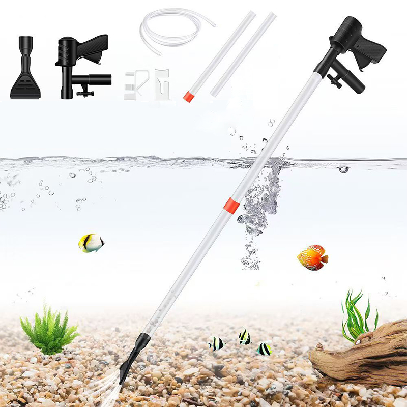 Aquarium Marine Sand - 水槽魚タンク水交換ポンプ水槽清掃ツール真空式水交換器砂利クリーナーサイフォンフィルターポンプ手動式