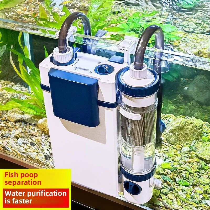 Marine Aquarium Overflow - SUNSUN 新型水槽フィルター YBF-500 酸素濾過一体型機浄水ポンプ 壁掛け魚トイレ