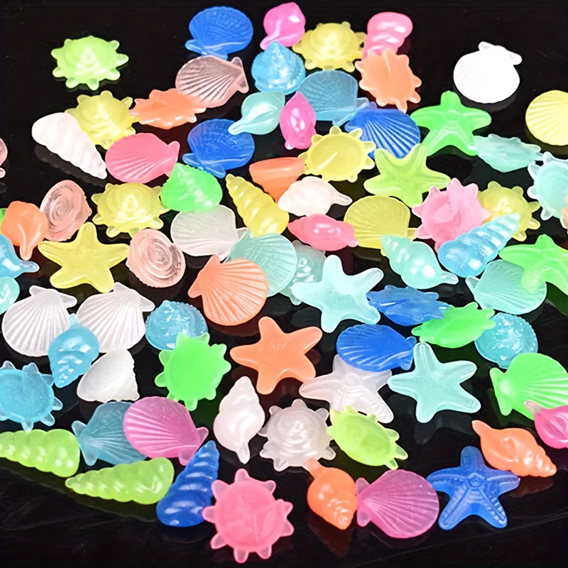 100個の海洋発光石、カラフルな発光石、貝殻やヒトデを模倣し - Aquarium Marine Color のレビューと価格
