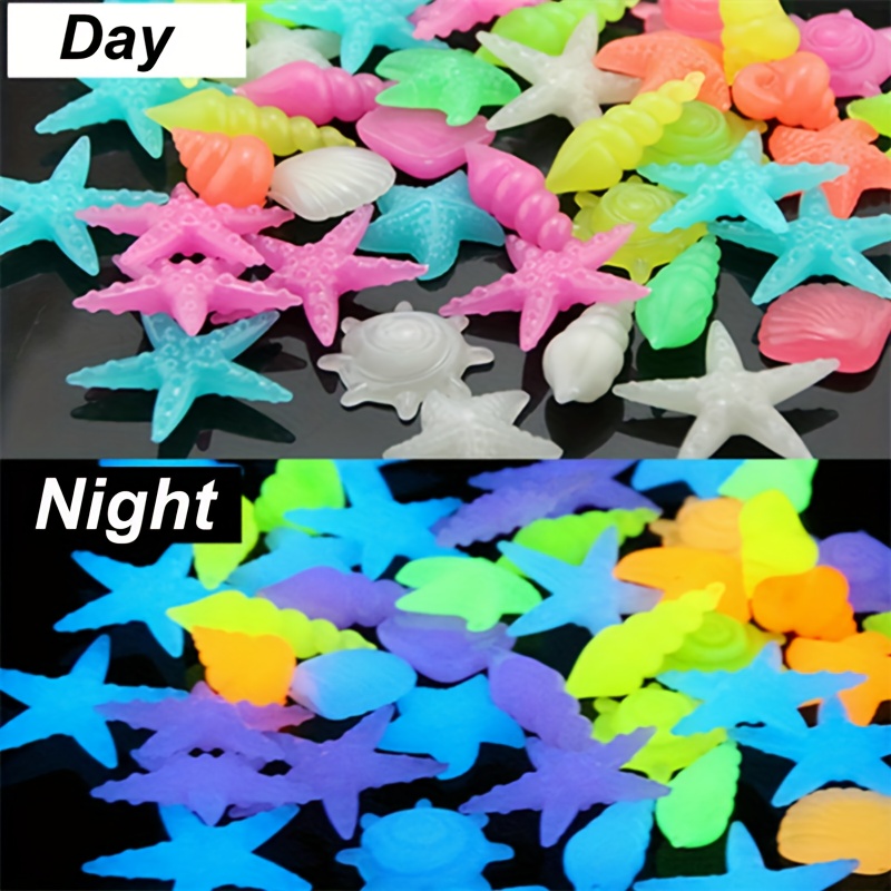 100個の海洋発光石、カラフルな発光石、貝殻やヒトデを模倣し - Aquarium Marine Color のレビューと価格