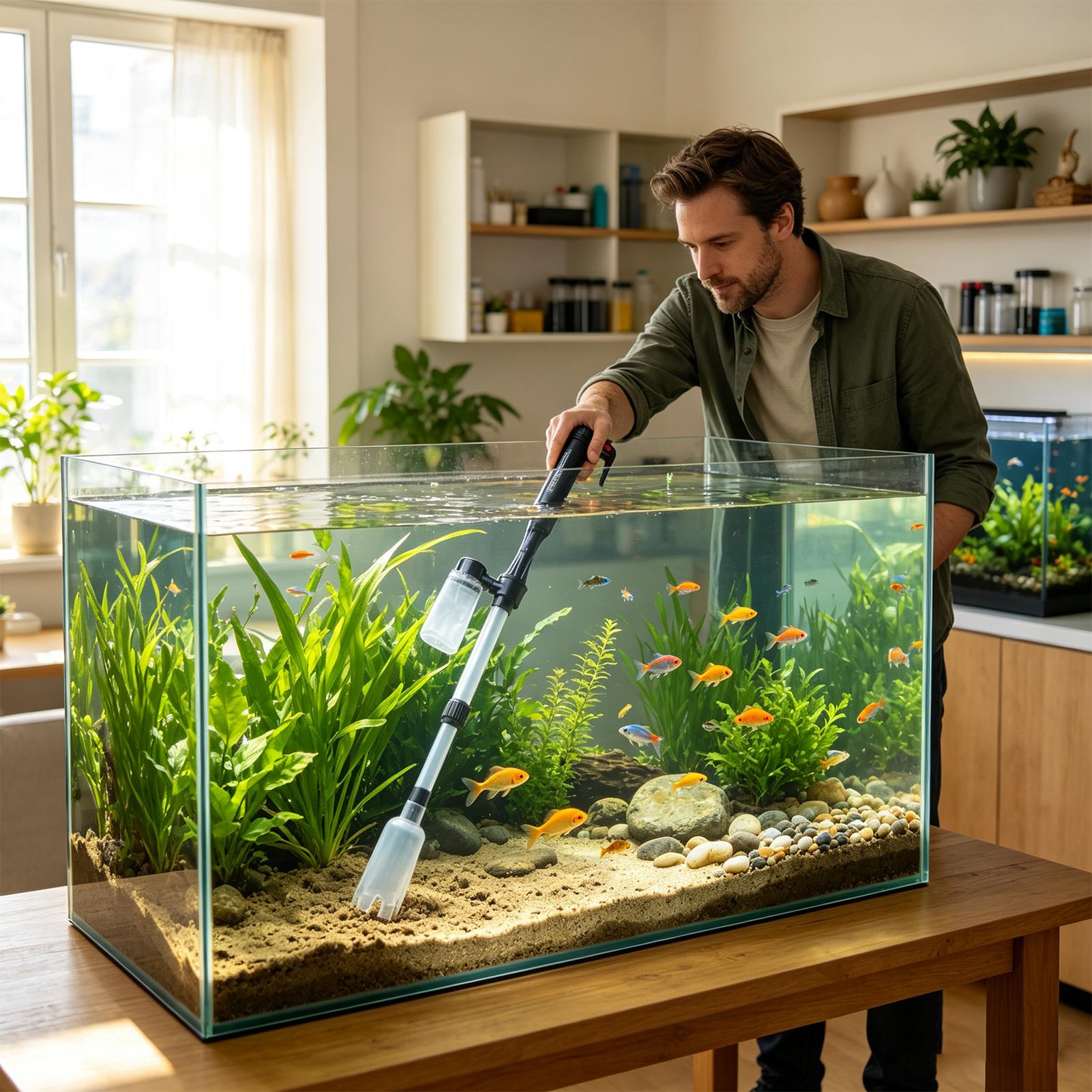 3 in 1水槽用バキューム砂利クリーナー、水換え機能付き水 - Aquarium Marine Sand のレビューと価格