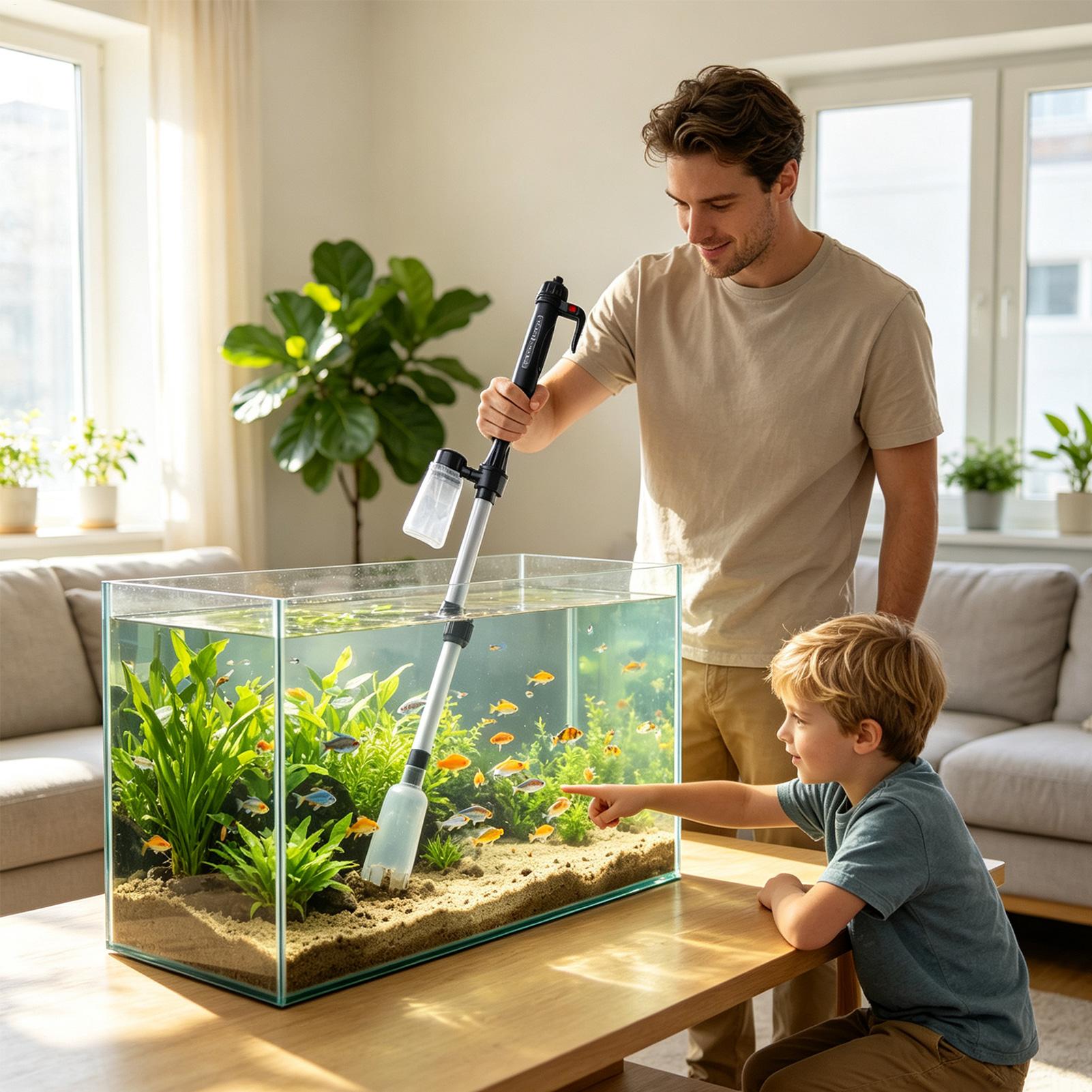 3 in 1水槽用バキューム砂利クリーナー、水換え機能付き水 - Aquarium Marine Sand のレビューと価格