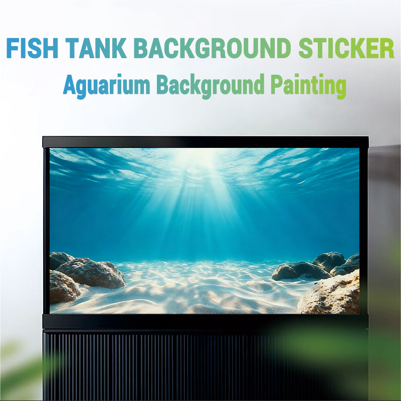 青い海の透明な砂、水槽背景画、水槽ステッカー、粘着式前面、水 - Aquarium Marine Sand のレビューと価格