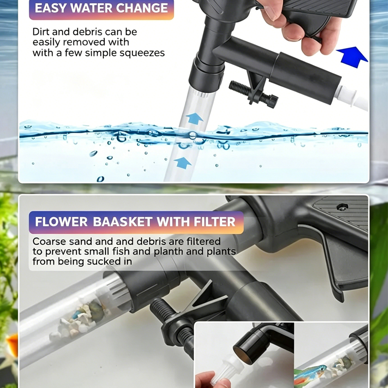 水槽魚タンク水交換ポンプ水槽清掃ツール真空式水交換器砂利クリ - Aquarium Marine Sand のレビューと価格