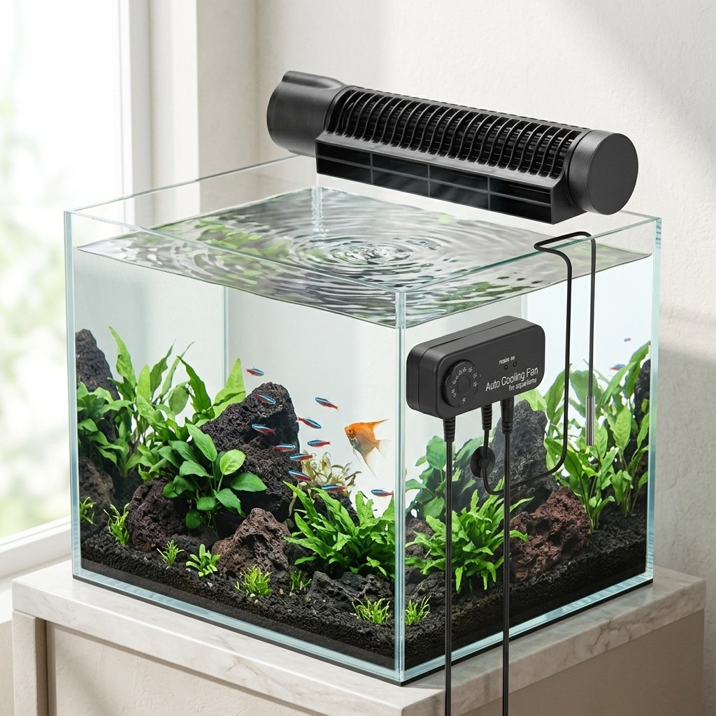 3w/4w 水族館冷却ファン自動温度制御水槽冷却ファン調整可 - Marine Aquarium Temperature のレビューと価格