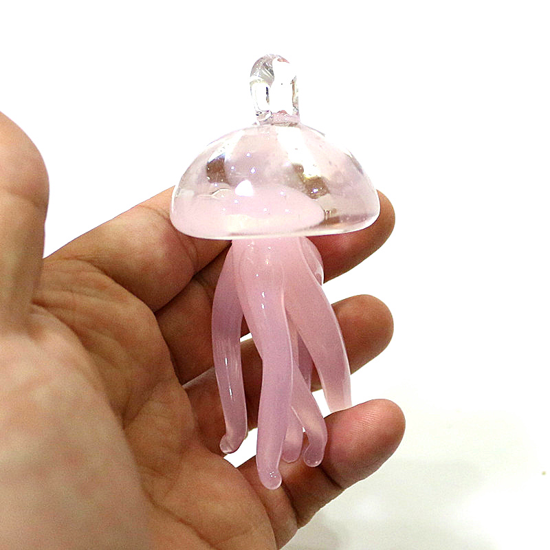 ピンククラゲガラスペンダントかわいい海洋動物魅力装飾品家庭用 - Marine Aquarium & Regional Centre Reviews のレビューと価格