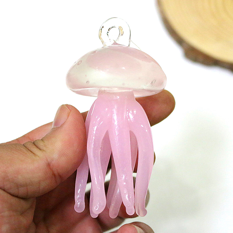 ピンククラゲガラスペンダントかわいい海洋動物魅力装飾品家庭用 - Marine Aquarium & Regional Centre Reviews のレビューと価格