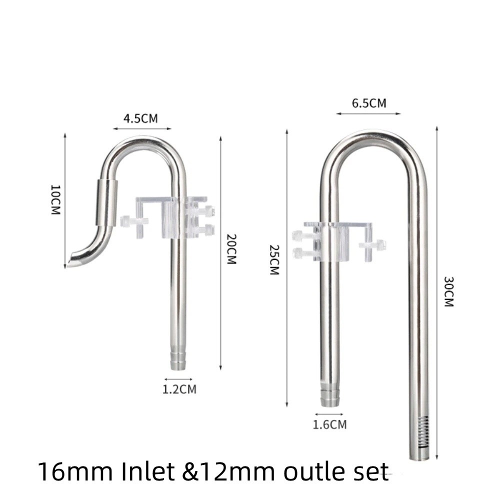 錆びない吸水排水パイプ 12/16mm 360度回転水槽入口 - Marine Aquarium Overflow のレビューと価格