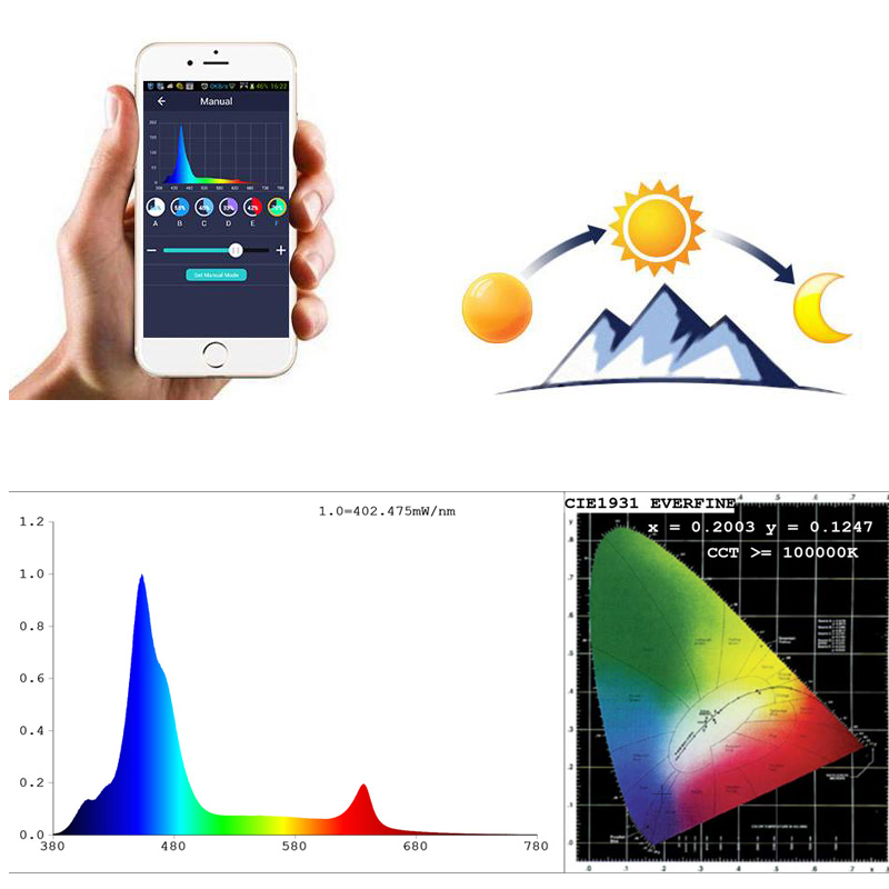 Spectra Aqua Helios WiFi プログラム - Aqua Marine Tank のレビューと価格